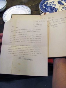 The typed-letter we found inside the book